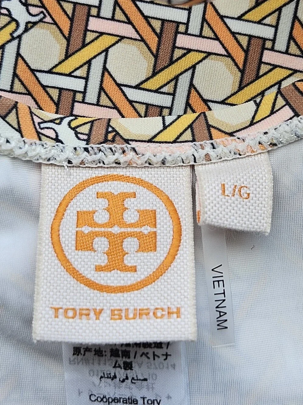 Tory Burch Logo Printed Ring One-Piece Swimsuit